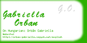 gabriella orban business card