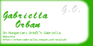 gabriella orban business card